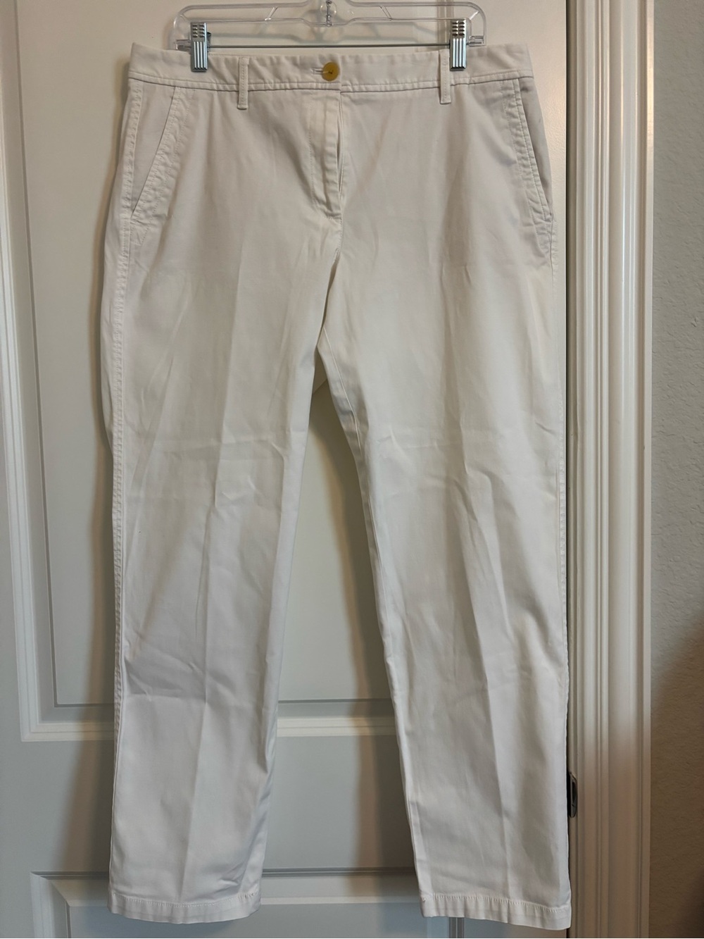 Talbots Classic White Relaxed Cotton Chinos Size 12
